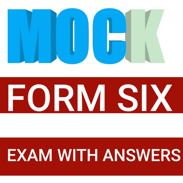 Biology Form Six Mock Exam Lake Zone 2025/2026