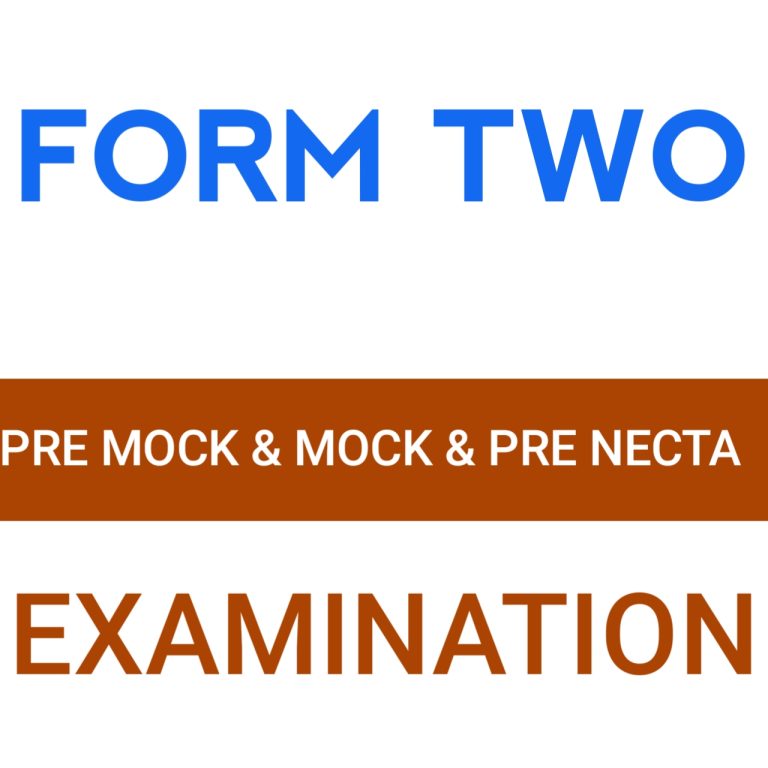 Pre-Mock & Mock & Pre Necta-Exams Form Two 2025/2026 — All Regions with Marking Schemes