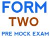 Form Two Pre Mock Exam 2026 Mwanza City Council with Marking Schemes