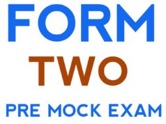 Form Two Pre Mock Exam 2026 Mwanza City Council with Marking Schemes