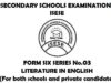 Form Six Joint Exam Series 03 2026 ISESE with Marking Schemes